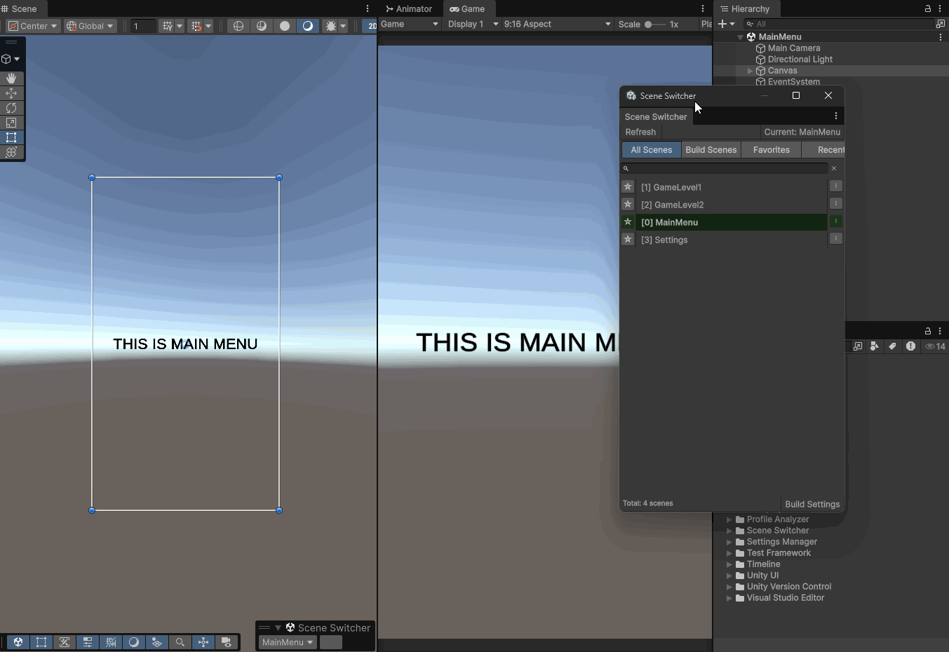 Unity Scene Switcher